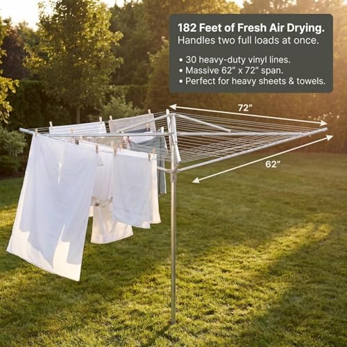 17140 1 Rotary Outdoor Umbrella Drying Rack