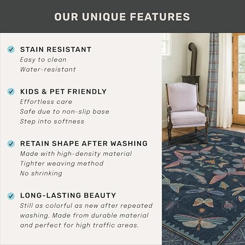 Boho Living Room Area Rug 6x9 (54 Sq Ft)