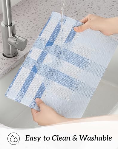 Geometric Print Blue Placemats Set of 8 (2.75 Count)