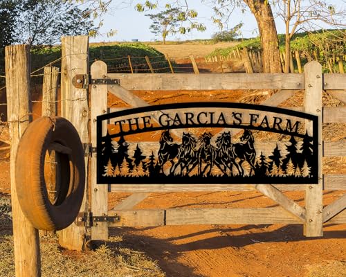 Personalized Horse Ranch Signs Horse Farm Last Name Sign Farmhouse Gift