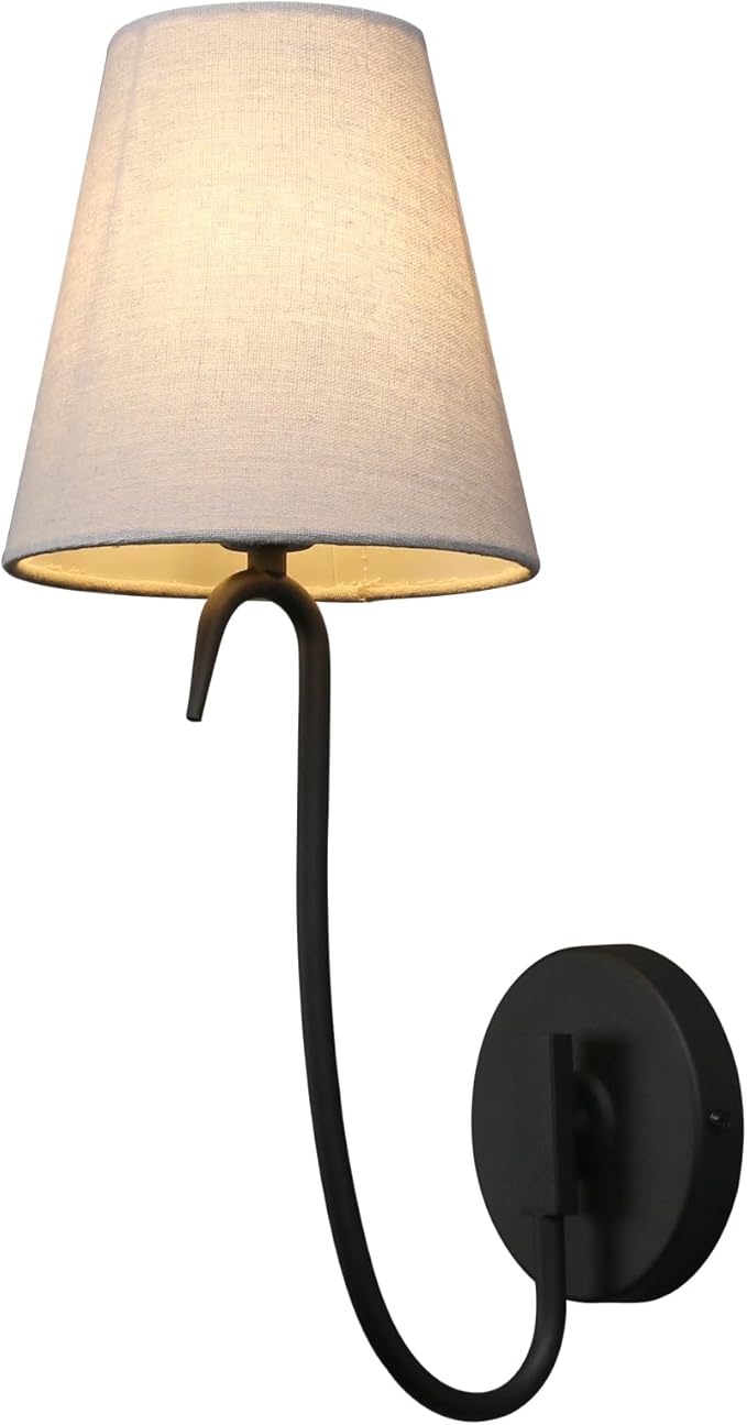 PERMO Matte Black Wall Sconce