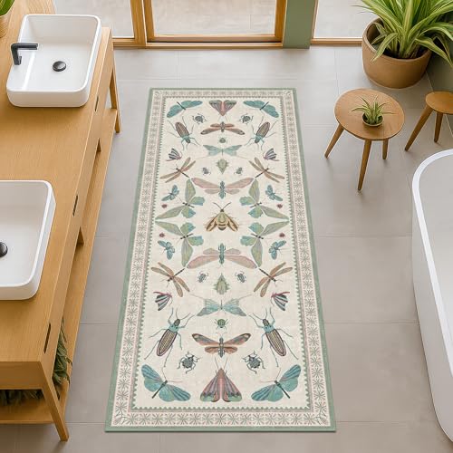 Washable Non Slip Bathroom Runner Rug 2x5 (10 Sq Ft)