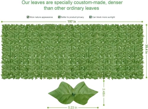 Artificial Ivy Privacy Fence Wall Screen