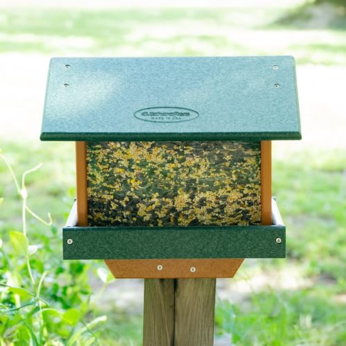 Poly Large Hopper Bird Feeder Post Mount for 4" x 4"