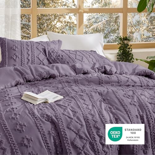 Tufted Boho Comforter Set Queen Size