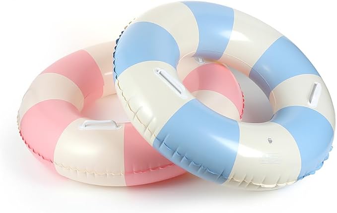 2 PCS Inflatable Pool Floats for Swimming Pool Party Lake Beach Adults - Floaties Pool Tubes Swim Rings Tubes Floaties for Beach Pool Party Decorations