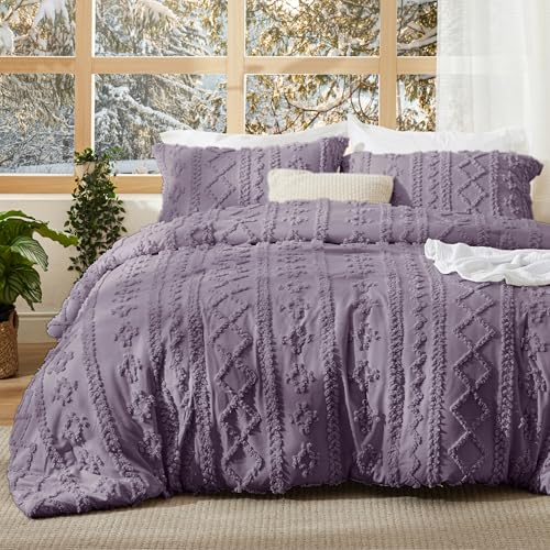 Tufted Boho Comforter Set Queen Size