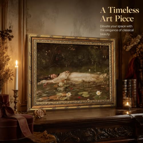 Vintage Gold Framed Ophelia Wall Art