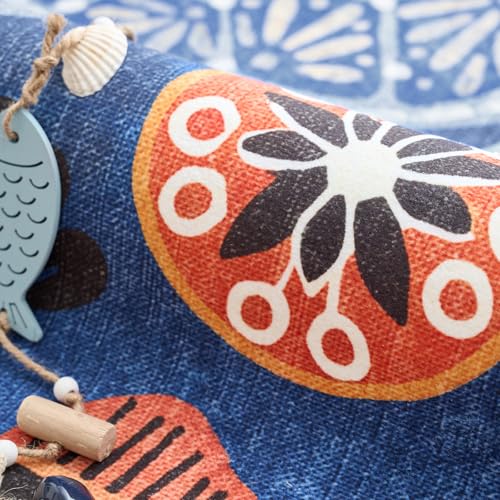 5x7 Coastal Area Rug Kids Washable Fun Rug Colorful Ocean Fish Indoor Floor Cover Non Slip Lightweight Soft Cozy Carpet for Bedroom Nursery Playroom Daycare Living Room (35 Sq Ft)