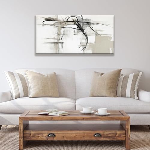 Abstract Canvas Wall Art Decor Artwork Modern Paintings Wall Decorations Maximalist Black Line Wall Art Prints For Wall Bedroom Kitchen Office Artwork Ready To Hang 20"×40"