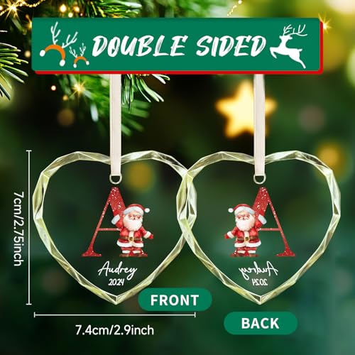 Personalized Christmas Ornaments with Initial Name