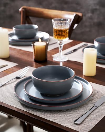 Mercury 16 Piece Stoneware Plates and Bowls
