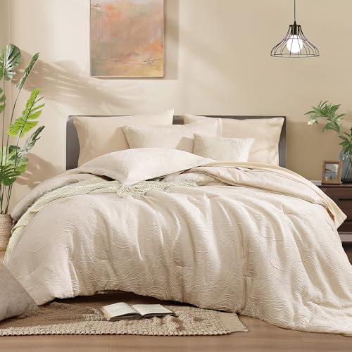 Full Size Comforter Set 7 Pieces Birch Marble Bed in a Bag