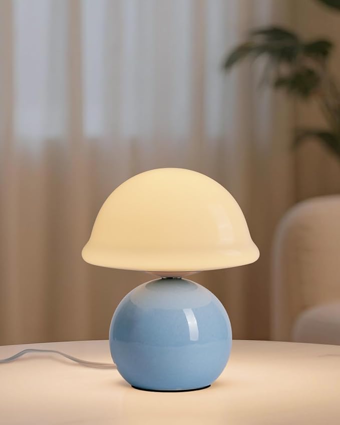 Mushroom Table Lamp for Bedroom, Cozy Bedside Lamp