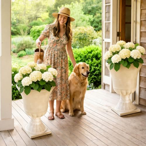 22" Tall Urn Planters Set of 2 Large Flower Pots (2 Count)
