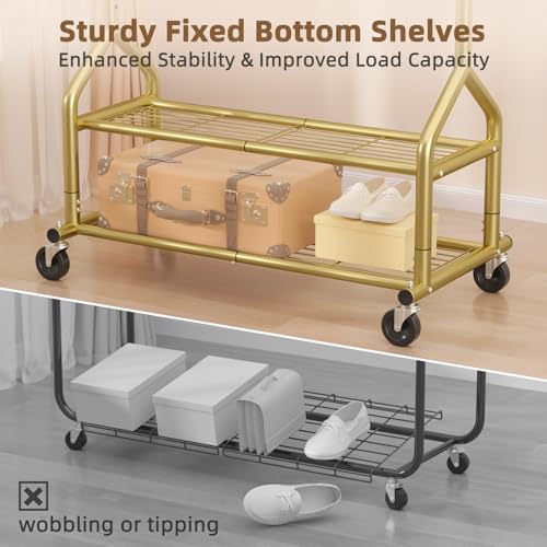 556 LBS Heavy Duty Rolling Clothes Rack