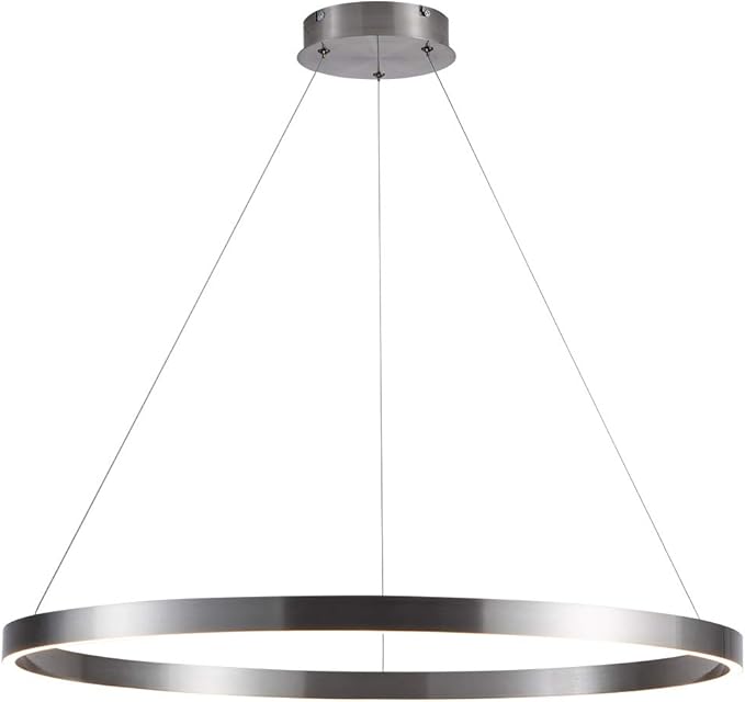 MADEM 31.5'' LED Modern Chandelier 1-Ring Circular Dimmable Pendant Light Flush
