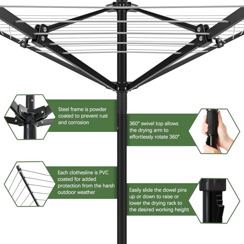 Outdoor Umbrella Drying Rack (165 Foot)