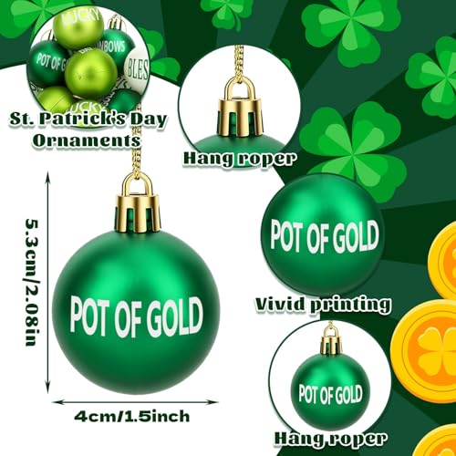 24 Pcs St. Patrick’s Day Hanging Ornaments for Tree Decorations (24 Count)