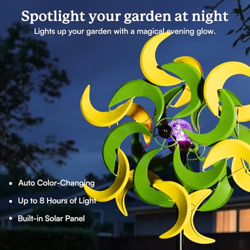 87" Wind Spinner Outdoor with Solar Light