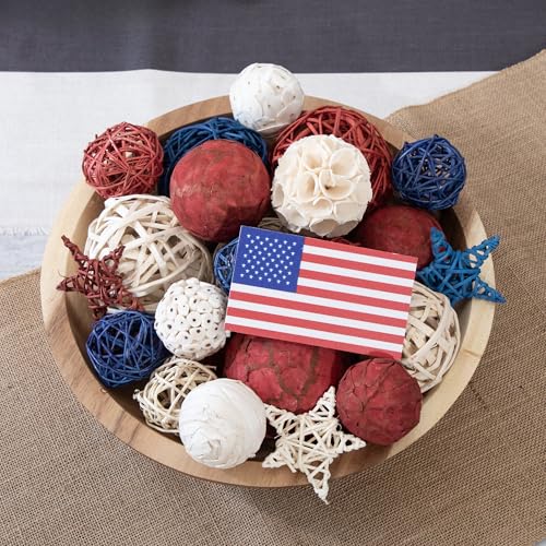American Flag Decorative 4th of July Large Vase Filler Bag with Orbs (15 Count)