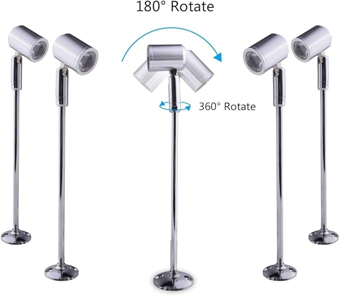 2 Pack Mini LED Spotlight, 3W Aluminum Spot Light Jewelry Showcases Display