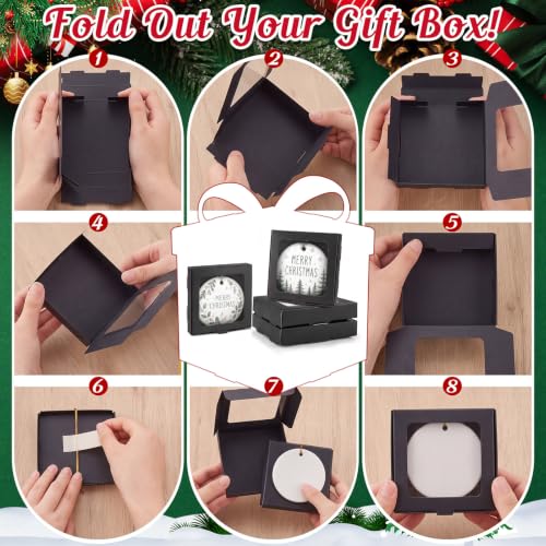 25 Pcs Christmas Sublimation Ornament Blanks Box (25 Count)