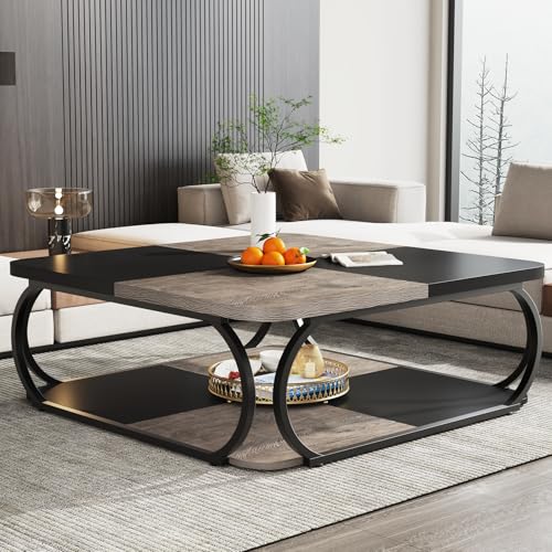 Coffee Table with Open Storage Shelf for Living Room