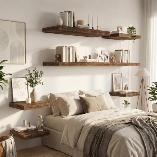 Deep Floating Shelves 55x12” Set of 2 (2 Count)