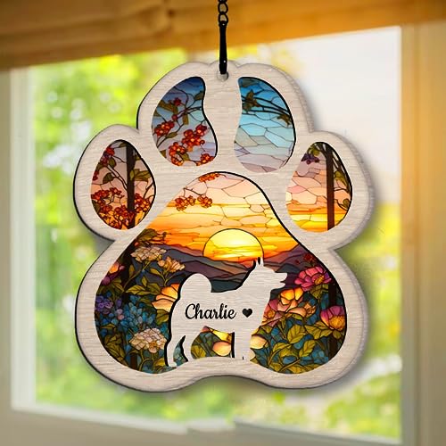 Personalized Norwegian Elkhound Suncatcher Dog Memorial Gifts