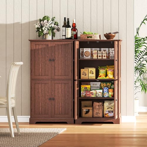 Bathroom Floor Cabinet with Adjustable Shelves
