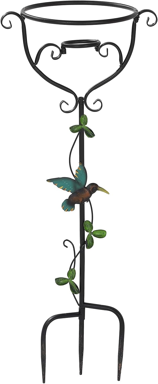 30.5" Gazing Ball Stand, Trident Base Gazing Globe Stand for 10 Inches Gazing Globes, Metal Gazing Ball Display Holder for Outdoor Garden Lawn Yard