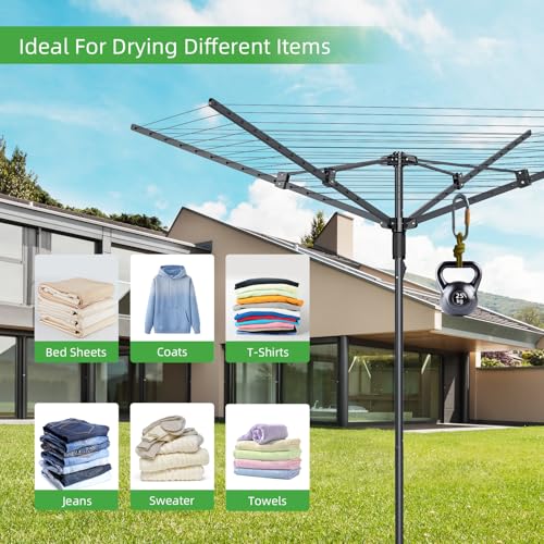 Heavy Duty Outdoor Umbrella Clothesline