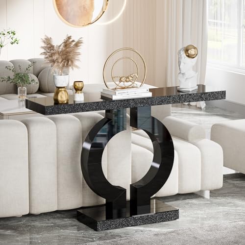 43 Inch Modern Mirrored Console Table