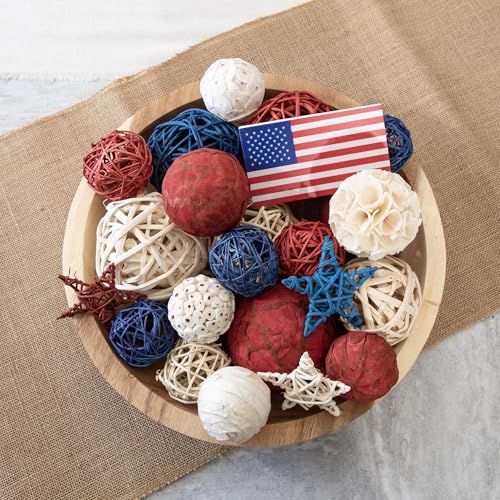 American Flag Decorative 4th of July Large Vase Filler Bag with Orbs (15 Count)