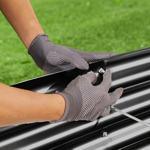 3 Pack 6×3×1ft Galvanized Metal Raised Garden Bed (3 Count)