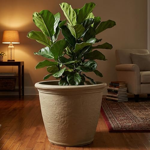 Sunnydaze Anjelica 20'' Large Plastic Planter Pot for Plants (4 Count)