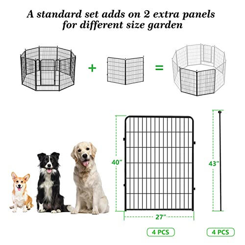 Decorative Black Metal Fence Garden Fence with Gate