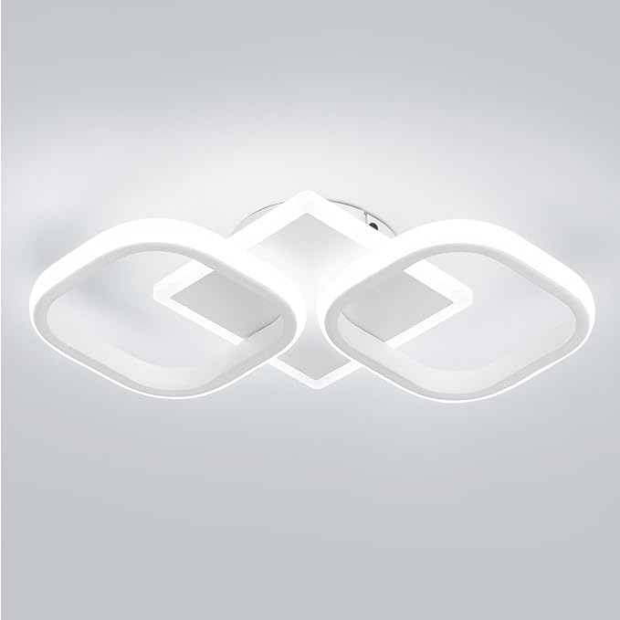 ElDISUNY Modern Ceiling Lights LED 30w White Elegant Square Lamp LED Ceiling