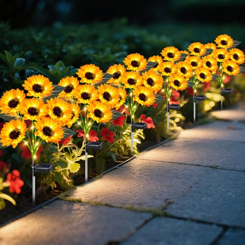 Solar Lights Outdoor Garden Decor 6 Pack (6 Count)
