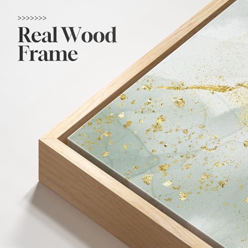 Large Framed Sage Green Gold Abstract Wall Art (3 Count)