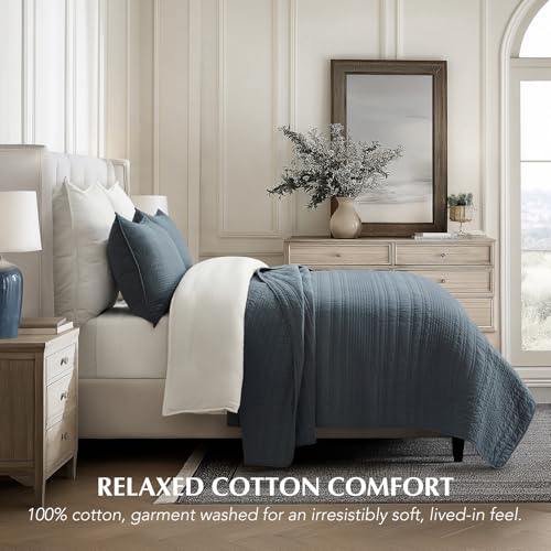 HOME 100% Cotton Quilt Set Oversized Cal King