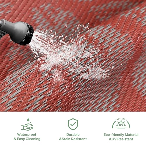 Outdoor Rug Waterproof Plastic Rugs for Patio (40 Sq Ft)