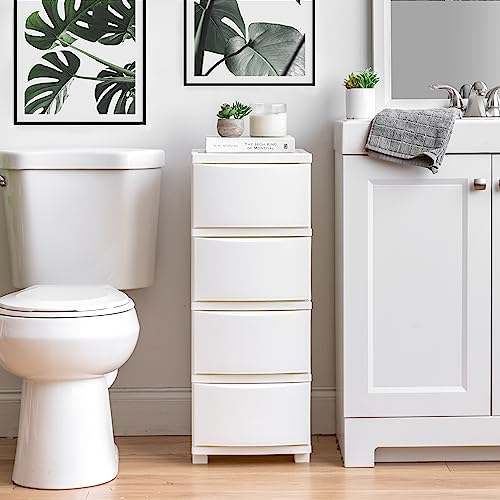 4 Drawer Slim Narrow Storage Organizer