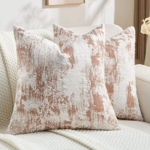 Pack of 2 Faux Cashmere Throw Pillow Covers 16x16 Inch (2 Count)