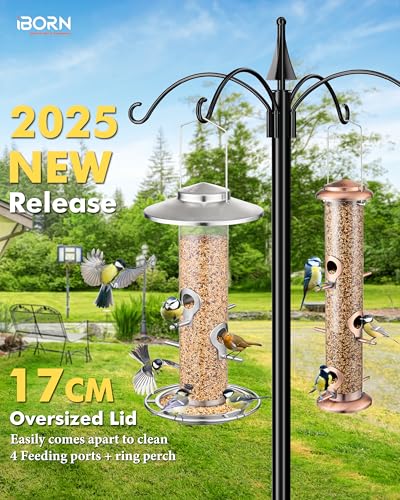 Bird Feeders for Outdoors Metal Chew Resistant