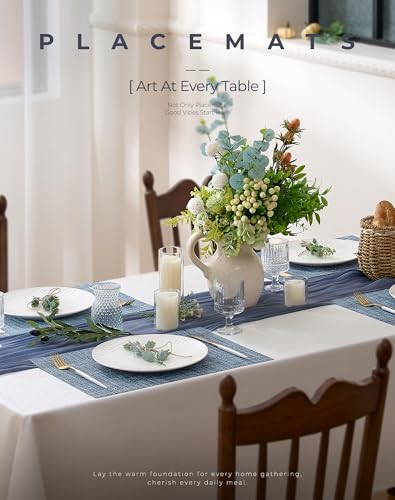 Deep Navy Woven Placemats Set of 6 (3 Count)