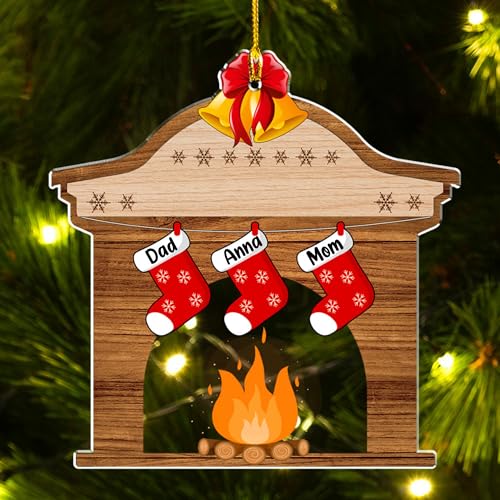 Stocking Personalized Family Christmas Acrylic Ornament 2025