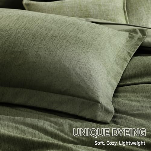 Full Size Comforter Set Olive Green 7 Pieces Bed in a Bag