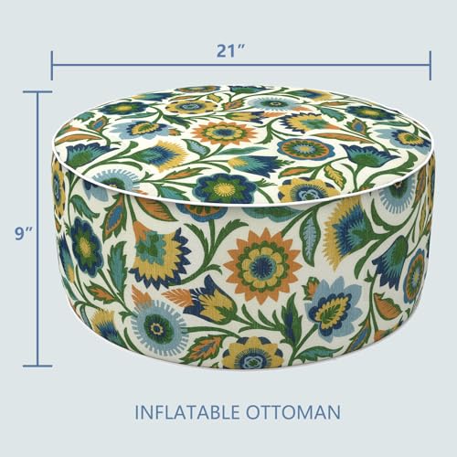 Inflatable Stool Ottoman Footrest with Handle